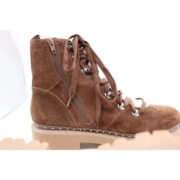 Steve Madden Rainer Lace Front Chunky Boots-Suede-Size 10 M - Picture 11 of 11